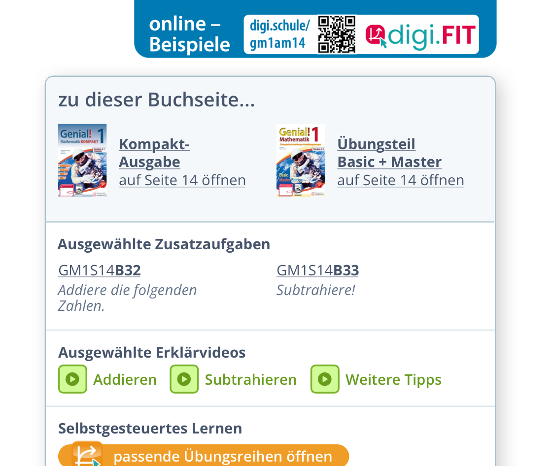Beispielbild des Digi.Fit-Menüs